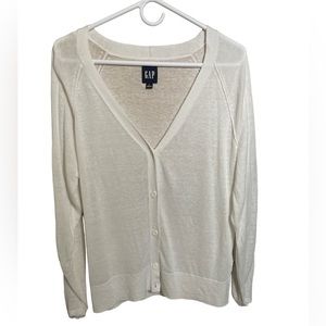 GAP White Long Sleeve Cardigan - New, Stylish & Comfortable